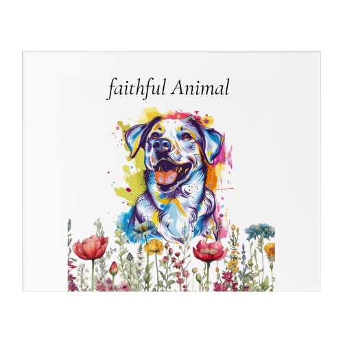 Dog Design Acrylic Wall Art