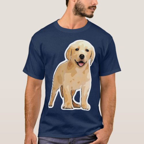 Dog design with a cute Labrador puppy  T_Shirt