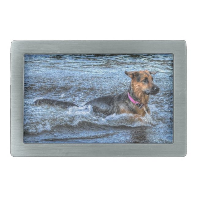 Dog Designs for Pet-lovers Rectangular Belt Buckle (Front)