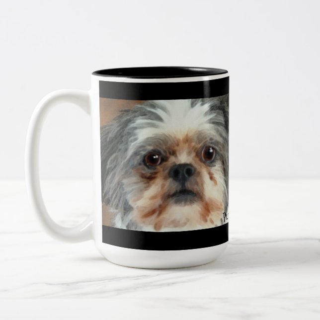 Dog Designs for Pet-lovers Two-Tone Coffee Mug (Left)