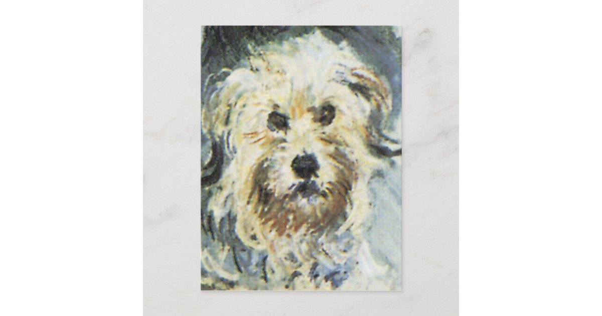 Dog Detail from Claude Monet Painting Postcard | Zazzle