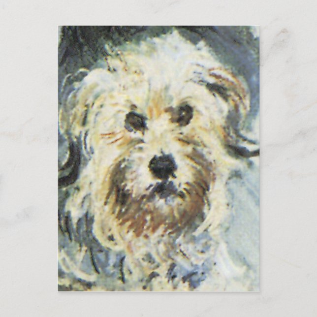 Dog Detail from Claude Monet Painting Postcard (Front)