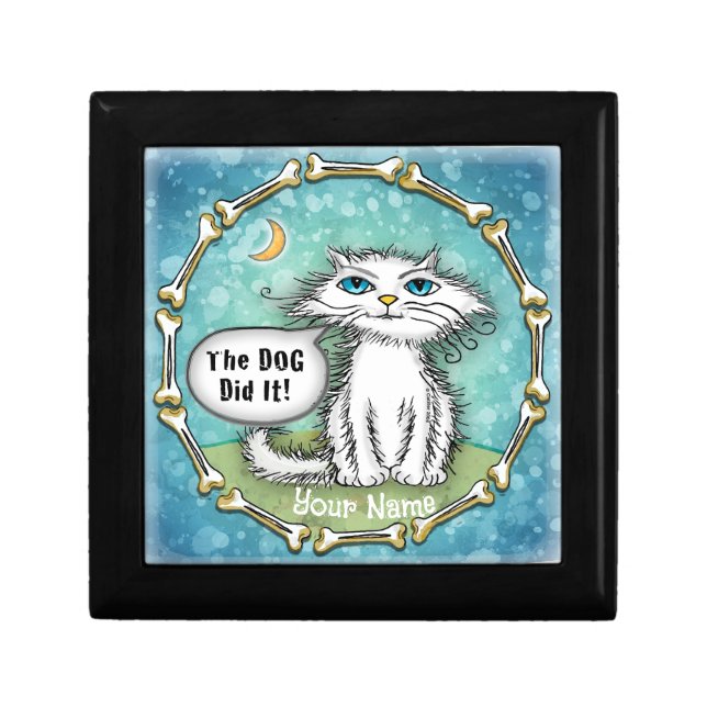 Dog Did It Scraggles Cat  Gift Box (Front)