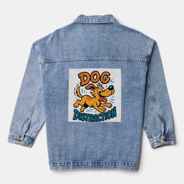 Dog Distraction Denim Jacket (Back)