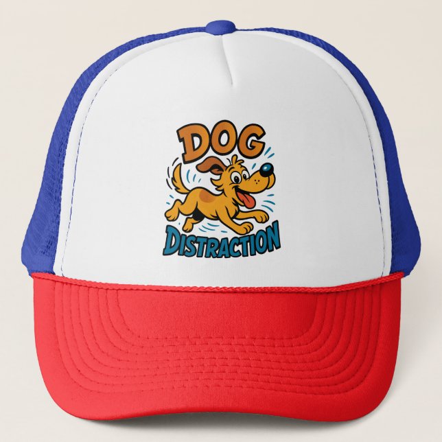 Dog Distraction Trucker Hat (Front)