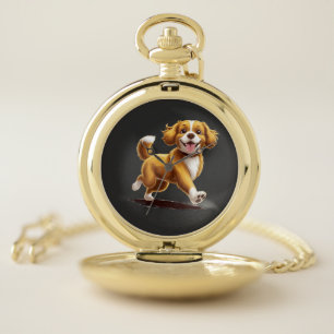 Dog Distraction Vintage Retro Dog Lover Design Pocket Watch