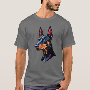 Dog Doberman Colorful T-Shirt