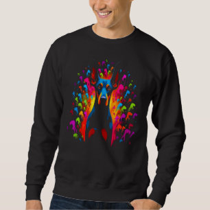 Dog Doberman Pinscher Abstract Art Sweatshirt