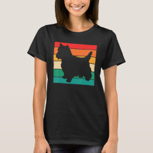 Dog Dog Mom Dad Retro Silhouette Yorkie Terrie T-Shirt