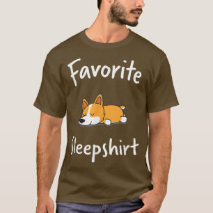 Dog Dogs Corgi Nap Sleeping Sleep Pajama Nightgown T-Shirt