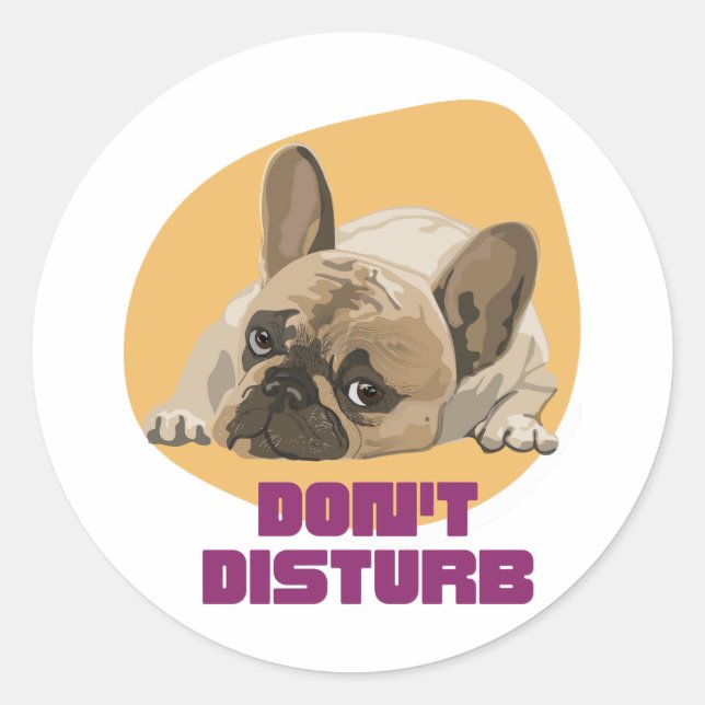Dog, Don'T Disturb Sticker (Front)
