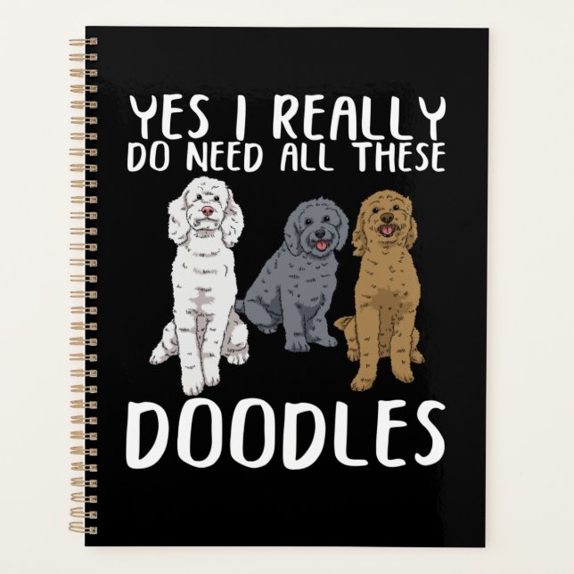 Dog Doodle Mom Gifts Dad Labradoodle Doodle Planner (Front)
