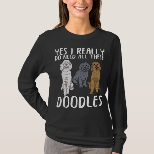 Dog Doodle Mom Gifts Dad Labradoodle Doodle T_Shirt