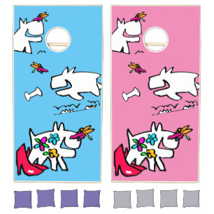 dog doodles cornhole set