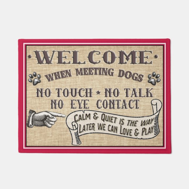 Dog Door Mat - No Touch No Talk (Front)