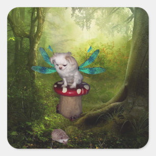 Dog Dragonfly and Hedge Hog Stickers