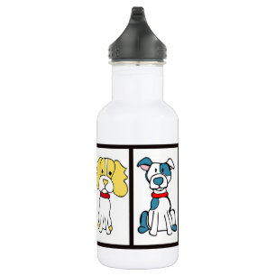 Dog Drawing Water Bottle