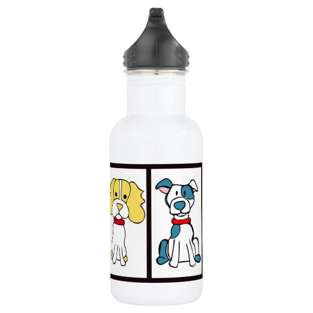 Dog Drawing Water Bottle (Right)