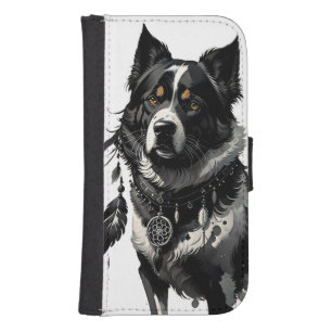 dog, dreamcatcher, amulet, talisman,  galaxy s4 wallet case