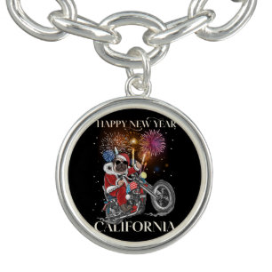 Dog Drives A Motorcycle To California Bracelet