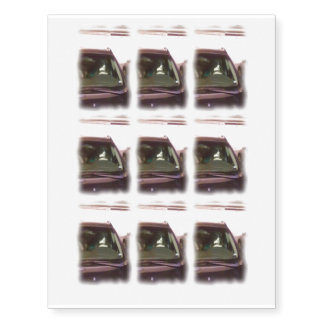 dog driving car temporary tattoos