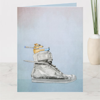 Dog Driving Shoe Big Greeting Card