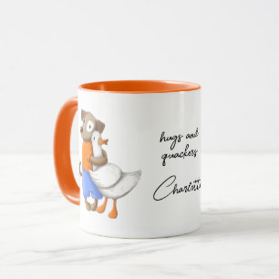 Dog Duck Funny Love Script Personalized Name Mug
