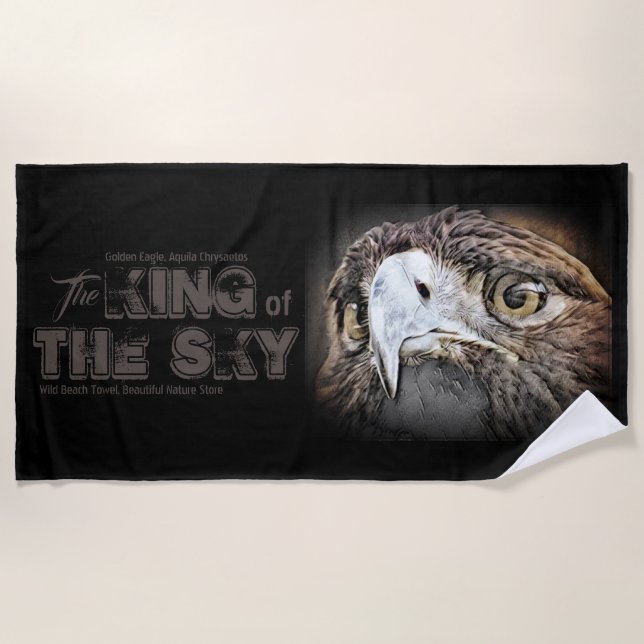 Dog Eagle Beach Towel (Front)