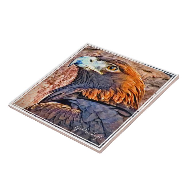 Dog eagle ceramic tile (Side)