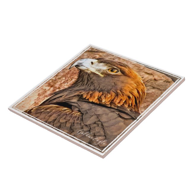 Dog eagle ceramic tile (Side)