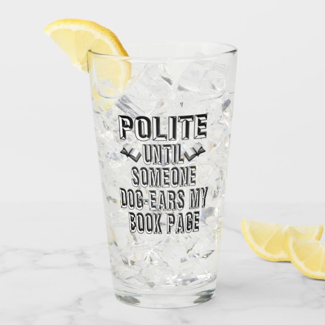 Dog Ear Books Humor Glass (Front Ice)