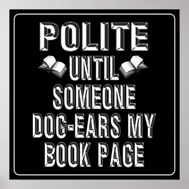 Dog Ear Books Humor Poster (Front)