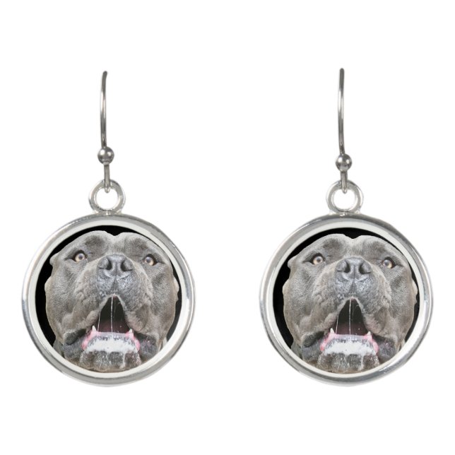 Dog Earrings - Mastiff Dog Jewelry (Front)