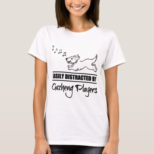 Dog Easily Distracted By Guzheng Players Music Notes T-Shirt