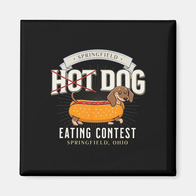 Dog Eating In Springfield Ohio  Magnet (Front)