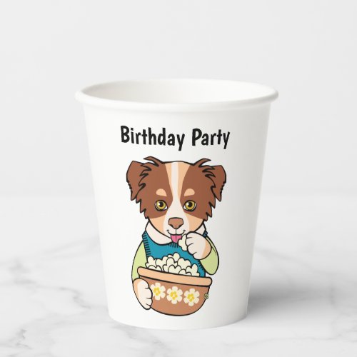 Dog Eating Movie Popcorn Paper Cups