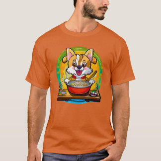 Dog eats ramyon T-Shirt