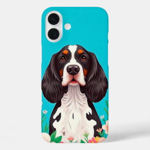 Dog Elegance 🌼✨ Floral Pet Lover Charm iPhone 16 Plus Case