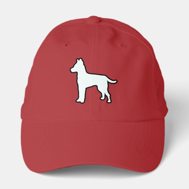 Dog Emblem Red  Performance Cap (Front)