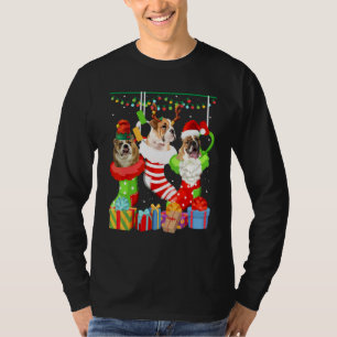 Dog English Bulldog Christmas Socks Xmas Pajama P T-Shirt
