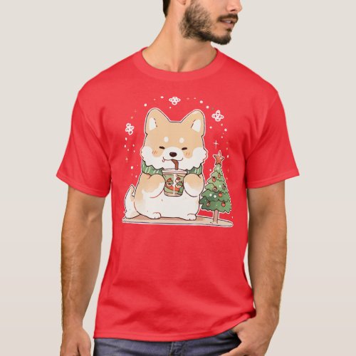 Dog enjoying Christmas to the fullest T_Shirt