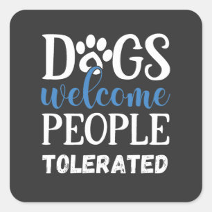 Dog Exercise Needs Square Sticker