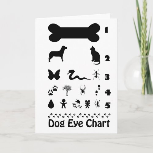 Dog Eye Chart Greeting Card