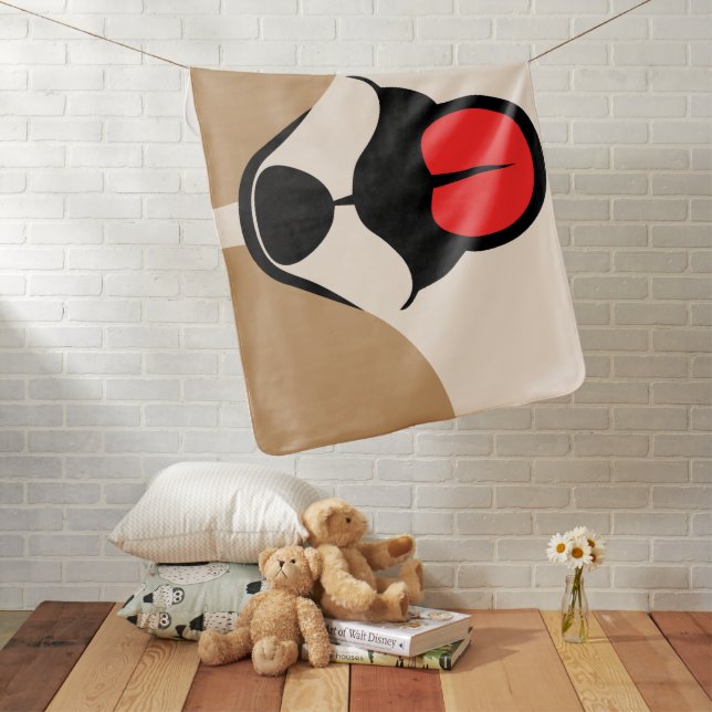 Dog Face Baby Blanket (In Situ)