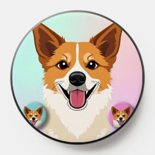 Dog face design on PopSocket