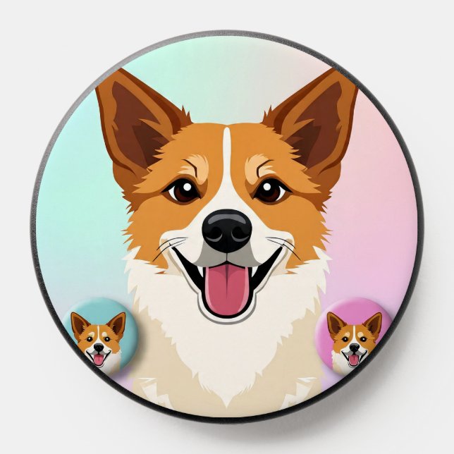 Dog face design on  PopSocket (Popsocket)