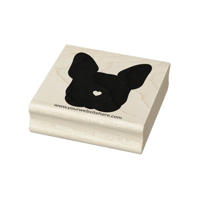 Dog Face French Bulldog Rubber Stamp (Stamp)