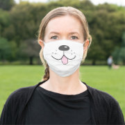 Dog Face Fun Funny Cute Cartoon Cloth Face Mask