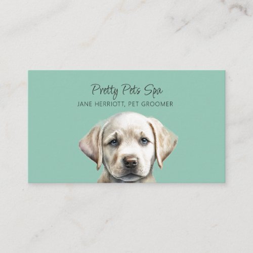 Dog Face Illustration Pet Grooming Business Card