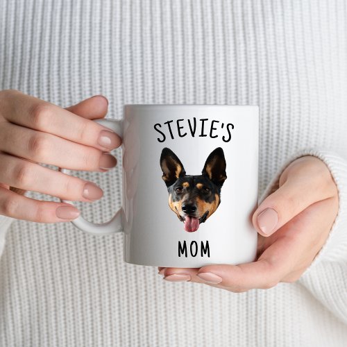 Dog Face Name Puppy Lovers Dog Mom Dad Custom Mug